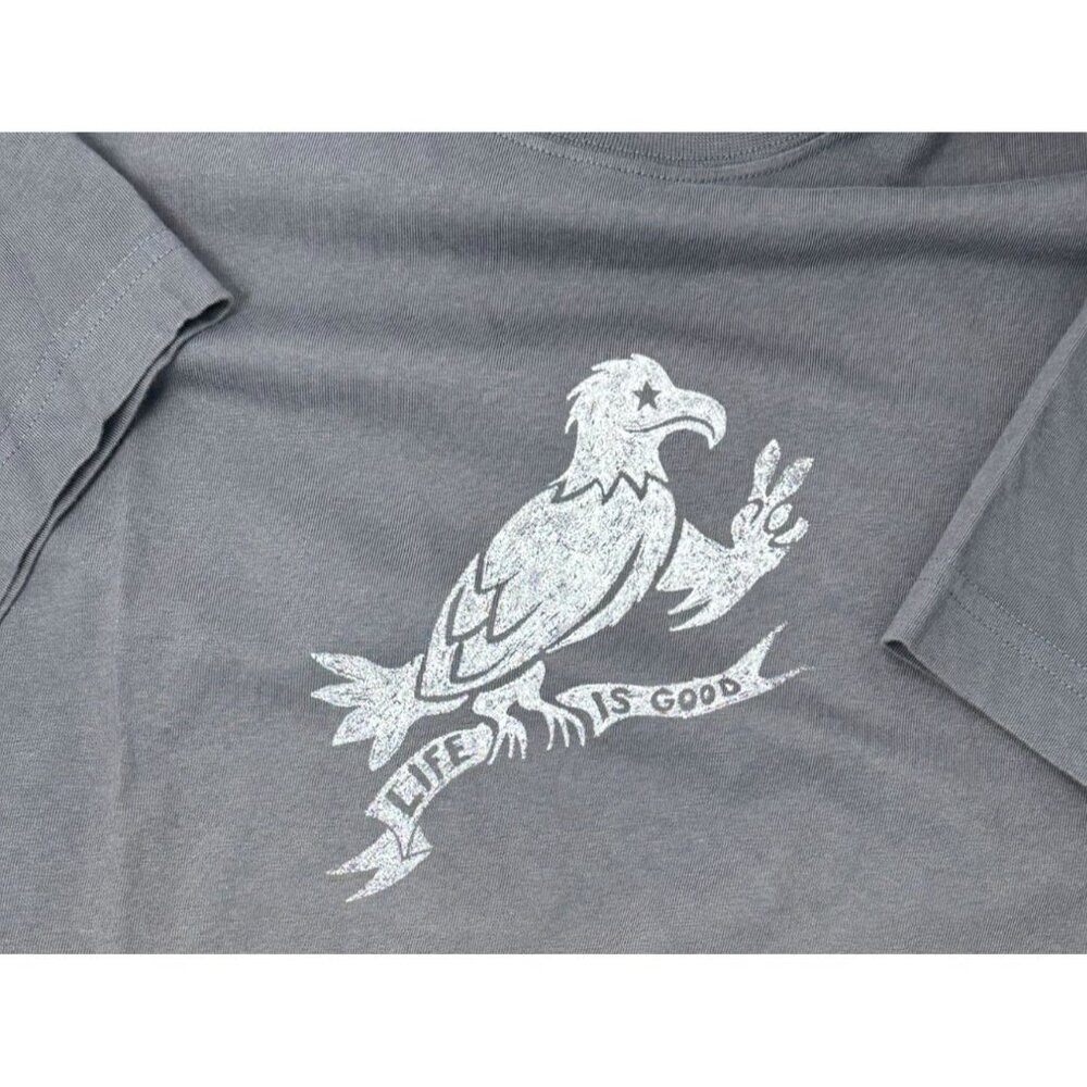 NWT Men's Life is Good Patriotic Eagle T-shirt Size Large